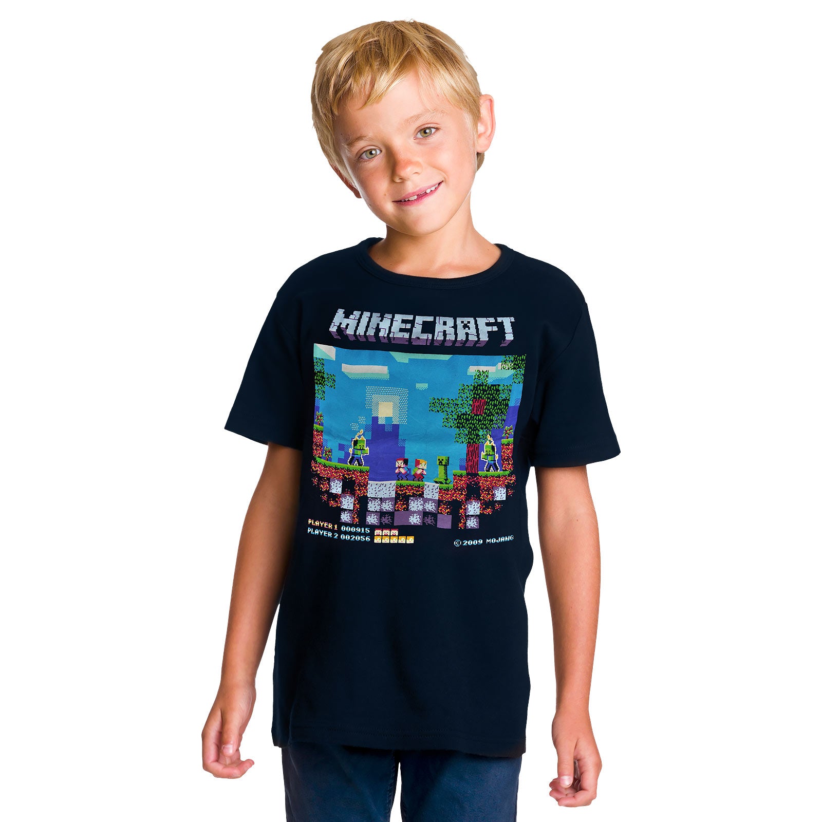 Produktbild Minecraft - Brawler Retro T-Shirt Kinder blau