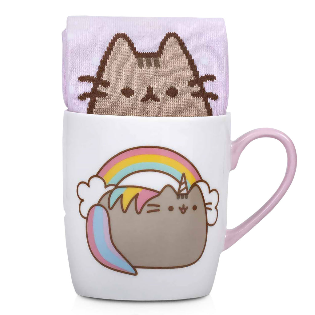 Produktbild Pusheen - Rainbow Socken und Tasse