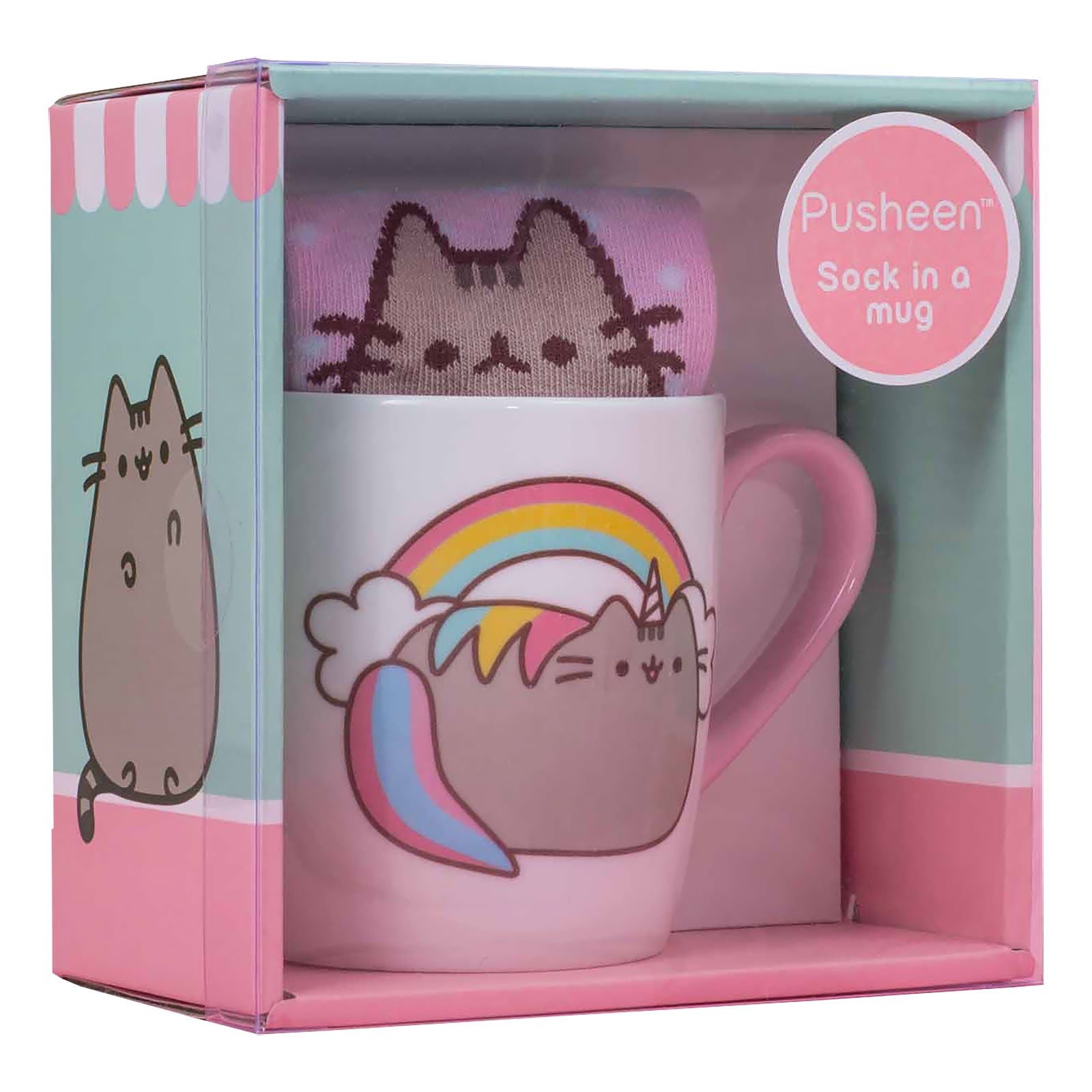 Produktbild Pusheen - Rainbow Socken und Tasse