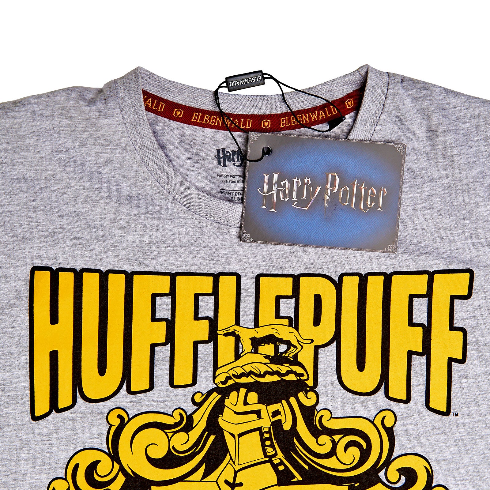 Produktbild Harry Potter - Hufflepuff Wappen T-Shirt Damen grau