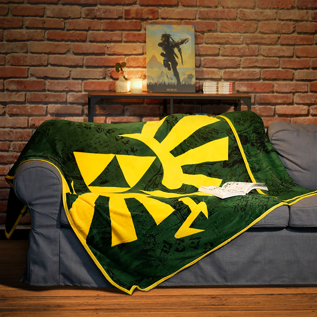 Zelda - Hyrule Logo Flauschdecke