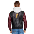 Produktbild Flash - Logo Lederjacke mit Kapuze