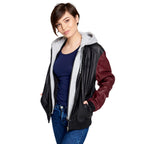 Produktbild Flash - Logo Lederjacke mit Kapuze