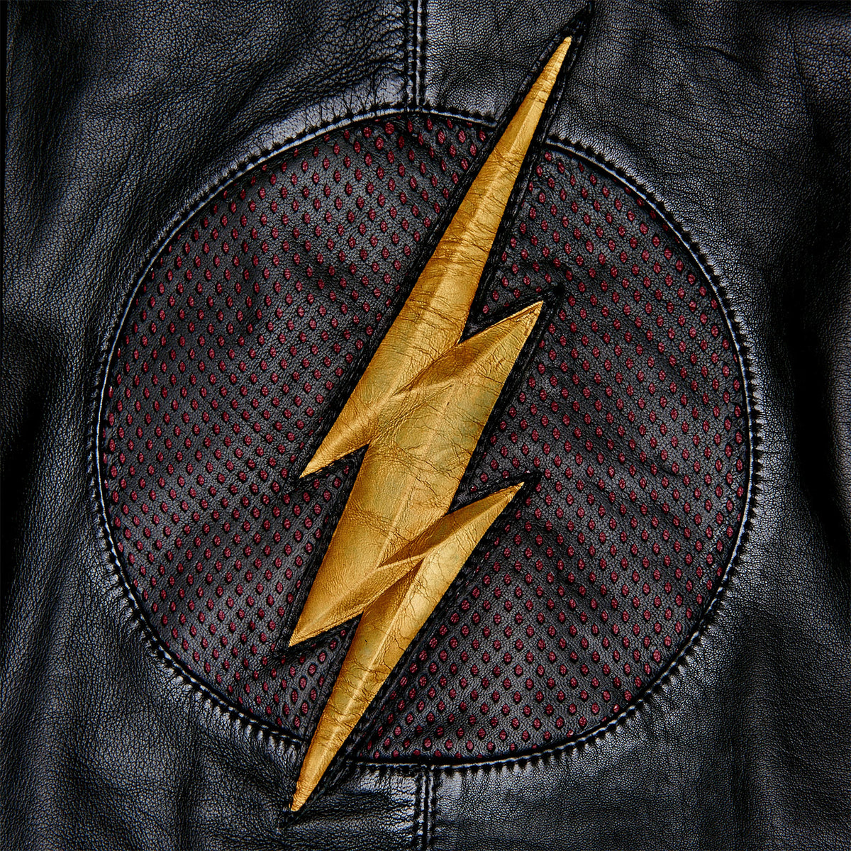 Produktbild Flash - Logo Lederjacke mit Kapuze