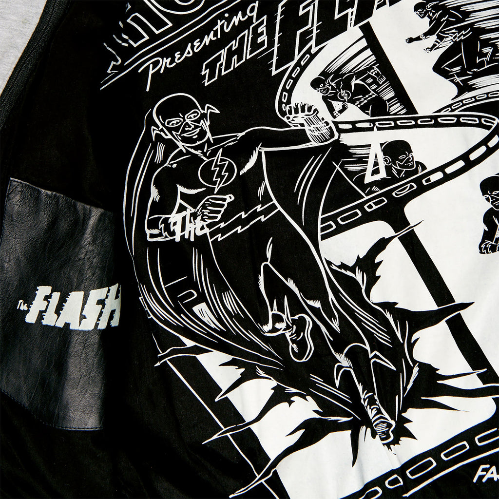 Produktbild Flash - Logo Lederjacke mit Kapuze