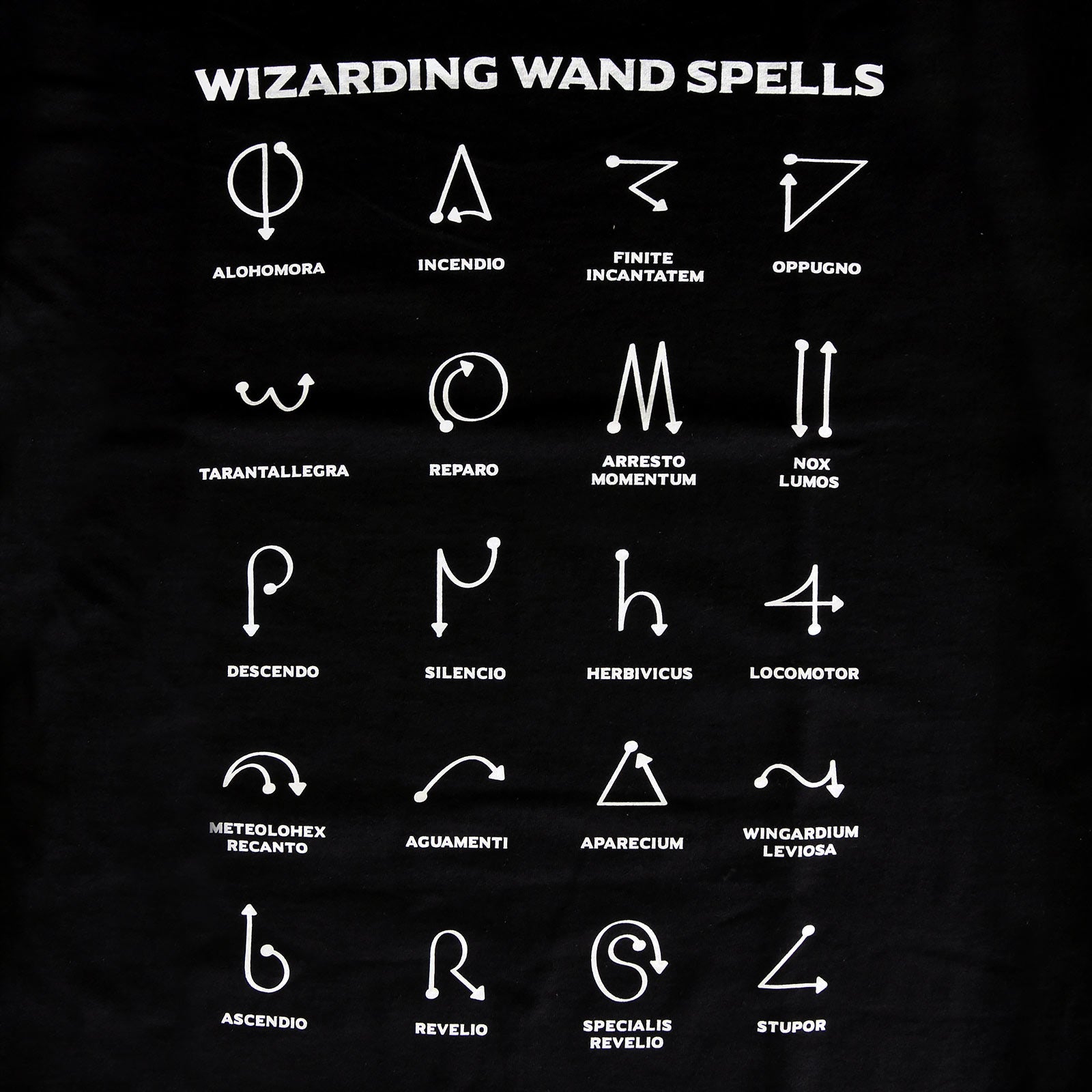 Produktbild Spells Chart T-Shirt für Harry Potter Fans