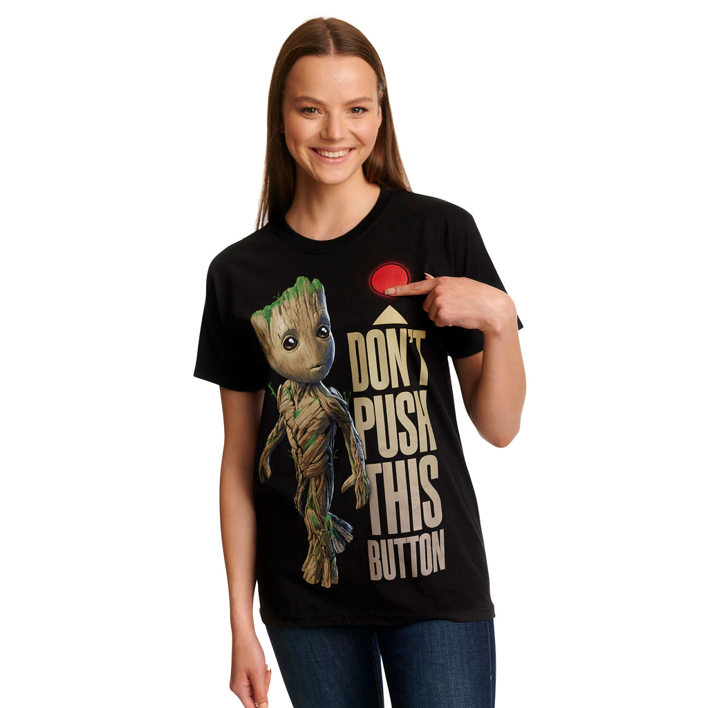 Produktbild Guardians of the Galaxy - Groot Button T-Shirt schwarz