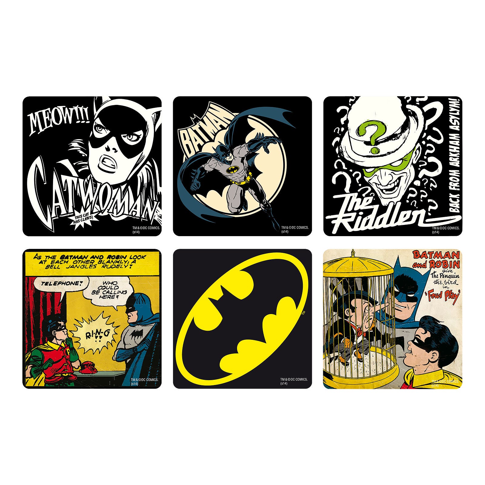 Produktbild Batman - Comic Untersetzer 6er Set