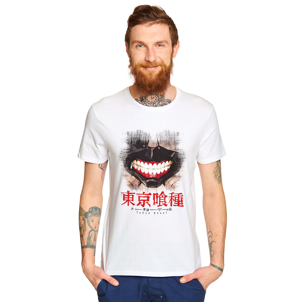 Tokyo Ghoul - Kaneki Mask T-Shirt weiß