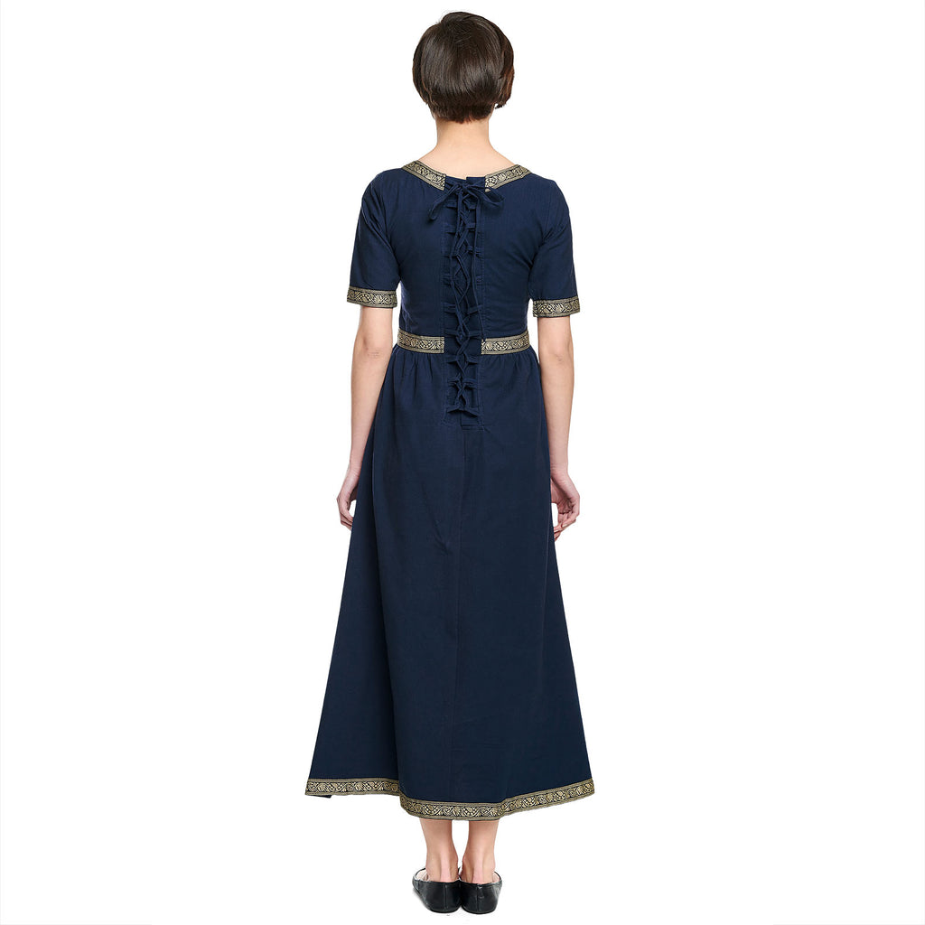 Product image Medieval Dress Ennlin with Short Sleeves Blue