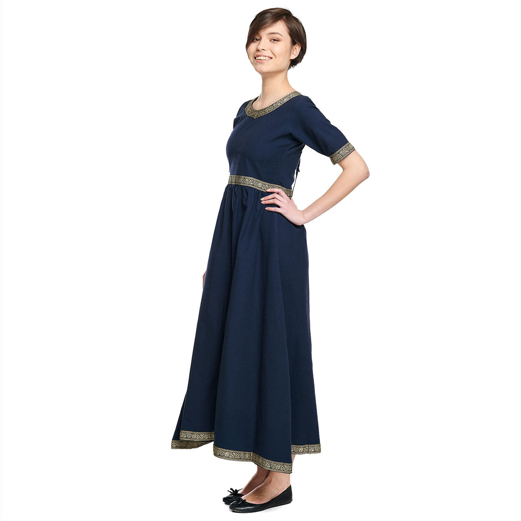 Product image Medieval Dress Ennlin with Short Sleeves Blue