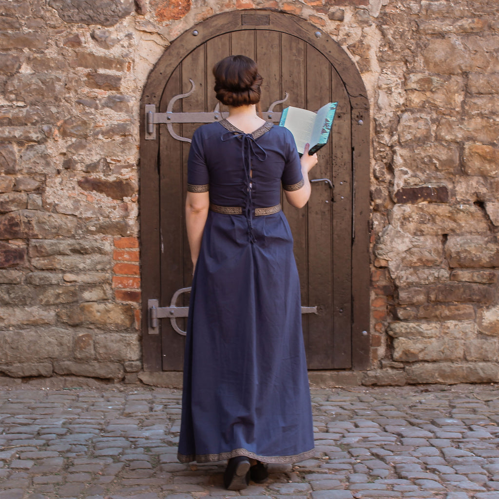Product image Medieval Dress Ennlin with Short Sleeves Blue