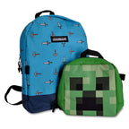 Produktbild Minecraft - Sword & Axe Rucksack mit Creeper Mini Bag
