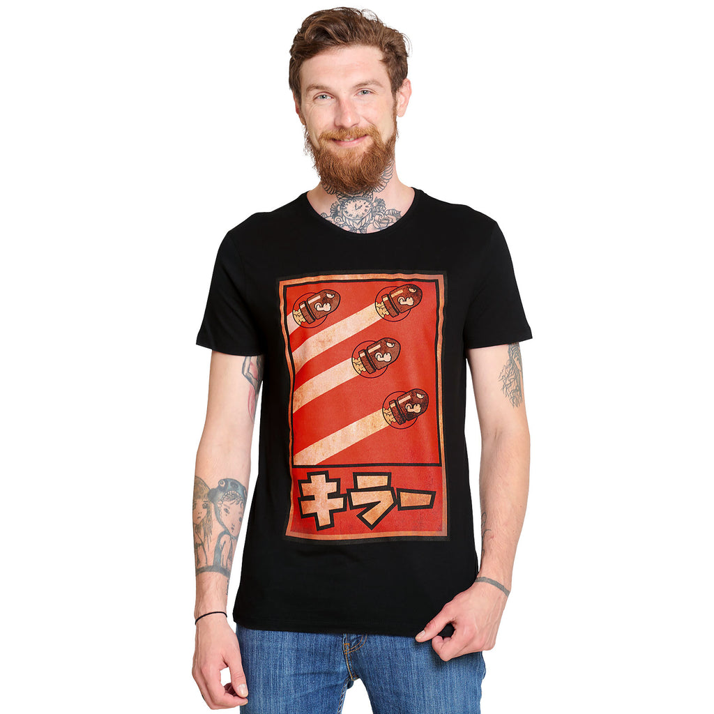 Super Mario - Kugelwilli Propaganda Poster T-Shirt schwarz
