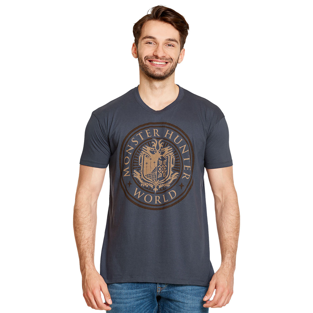 Monster Hunter - World Logo T-Shirt blau