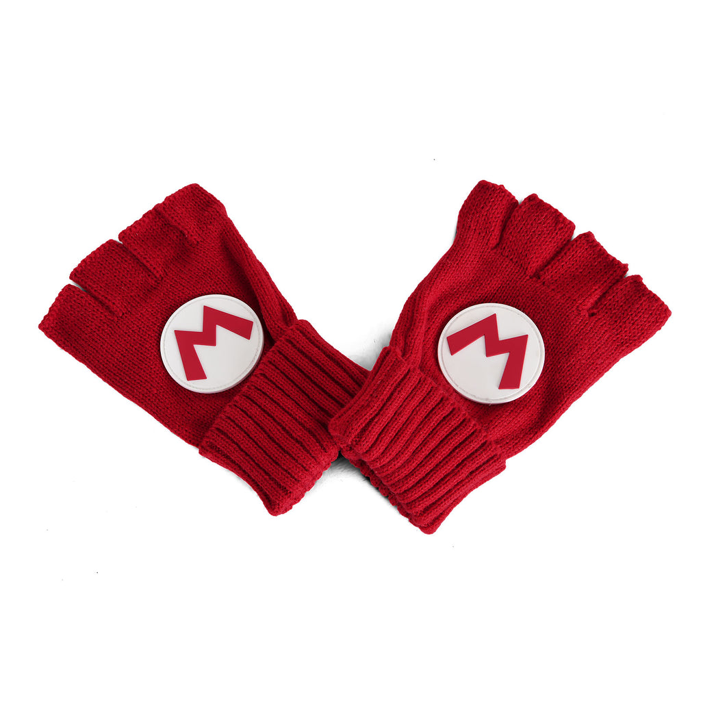 Produktbild Super Mario - Fingerlose Logo Handschuhe rot