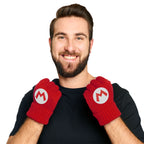 Produktbild Super Mario - Fingerlose Logo Handschuhe rot