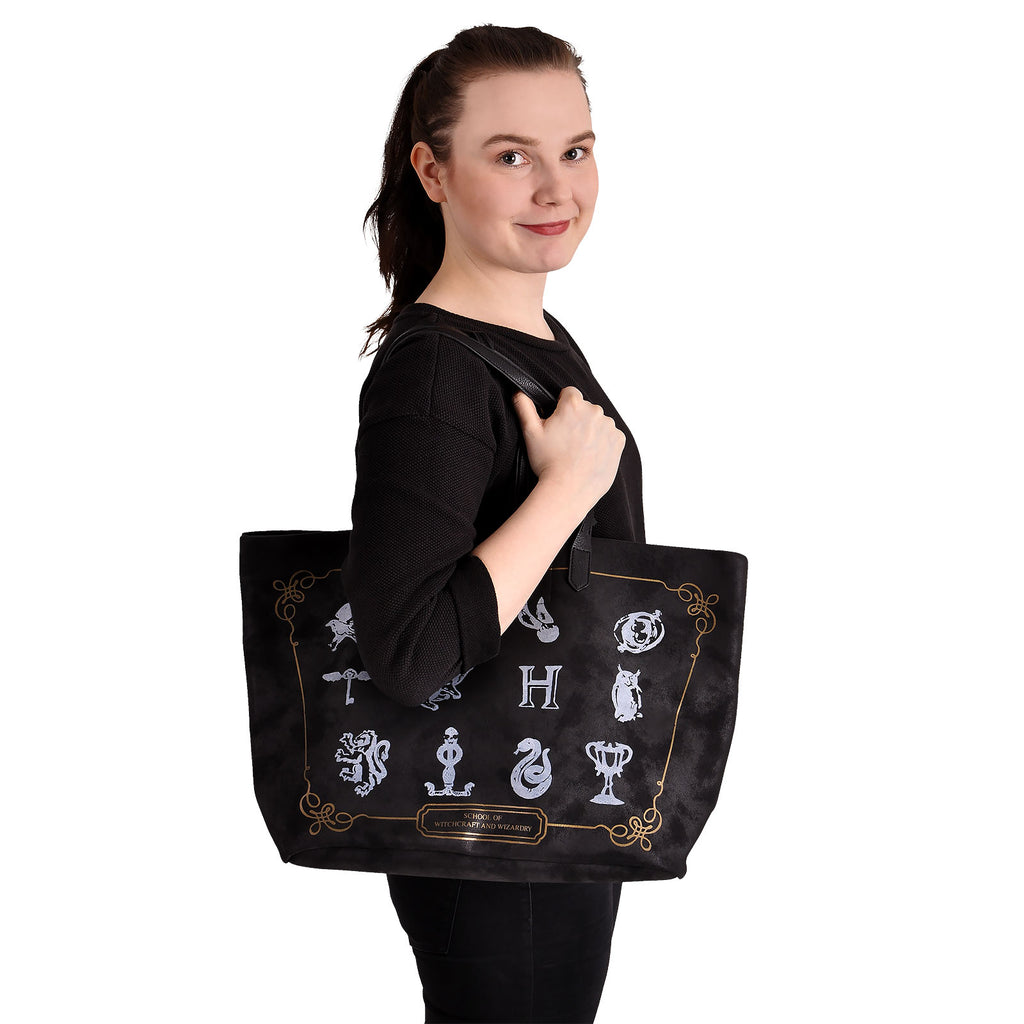 Produktbild Harry Potter - Hogwarts Symbols Shopper Tasche
