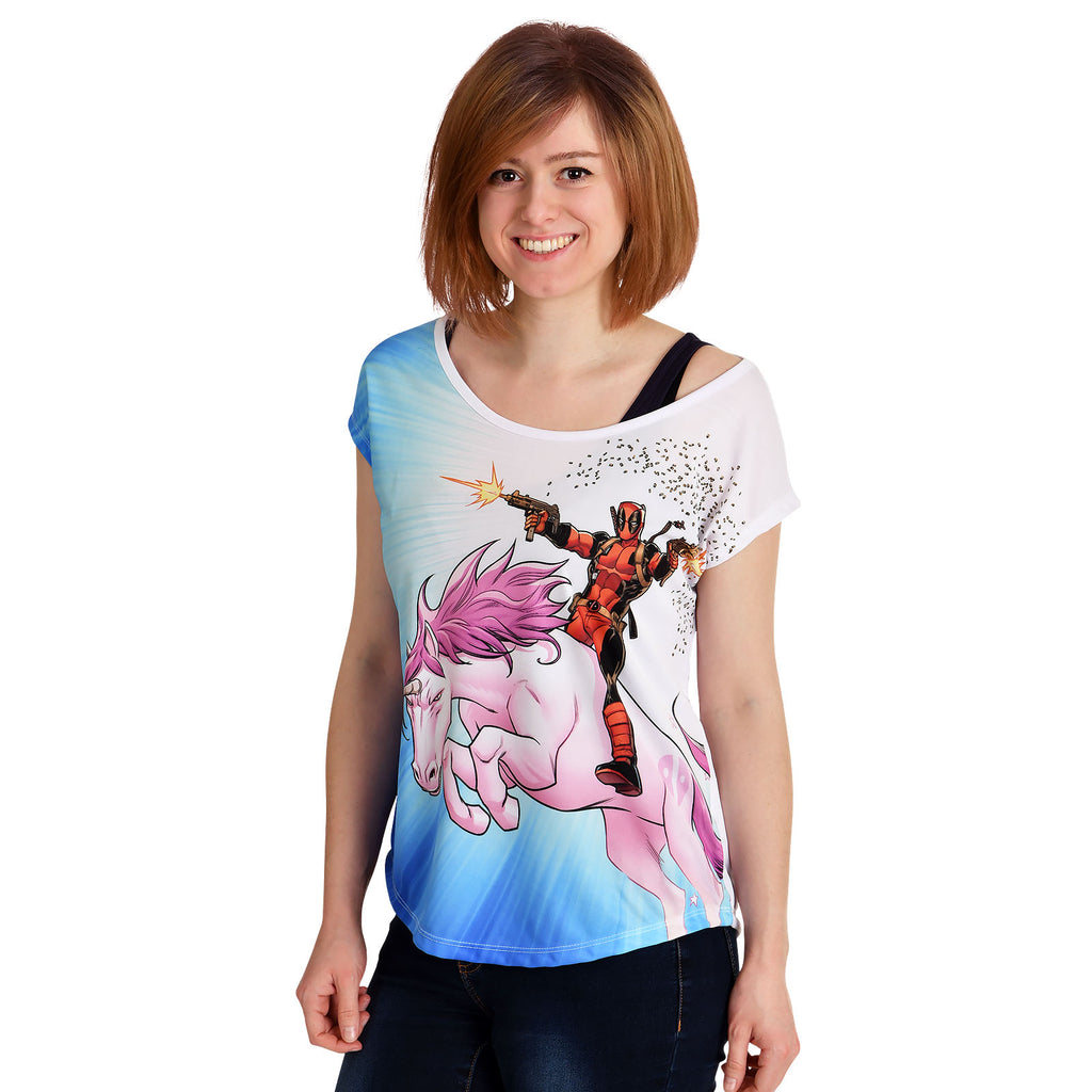 Produktbild Deadpool - Unicorn Ride T-Shirt Damen Loose Fit