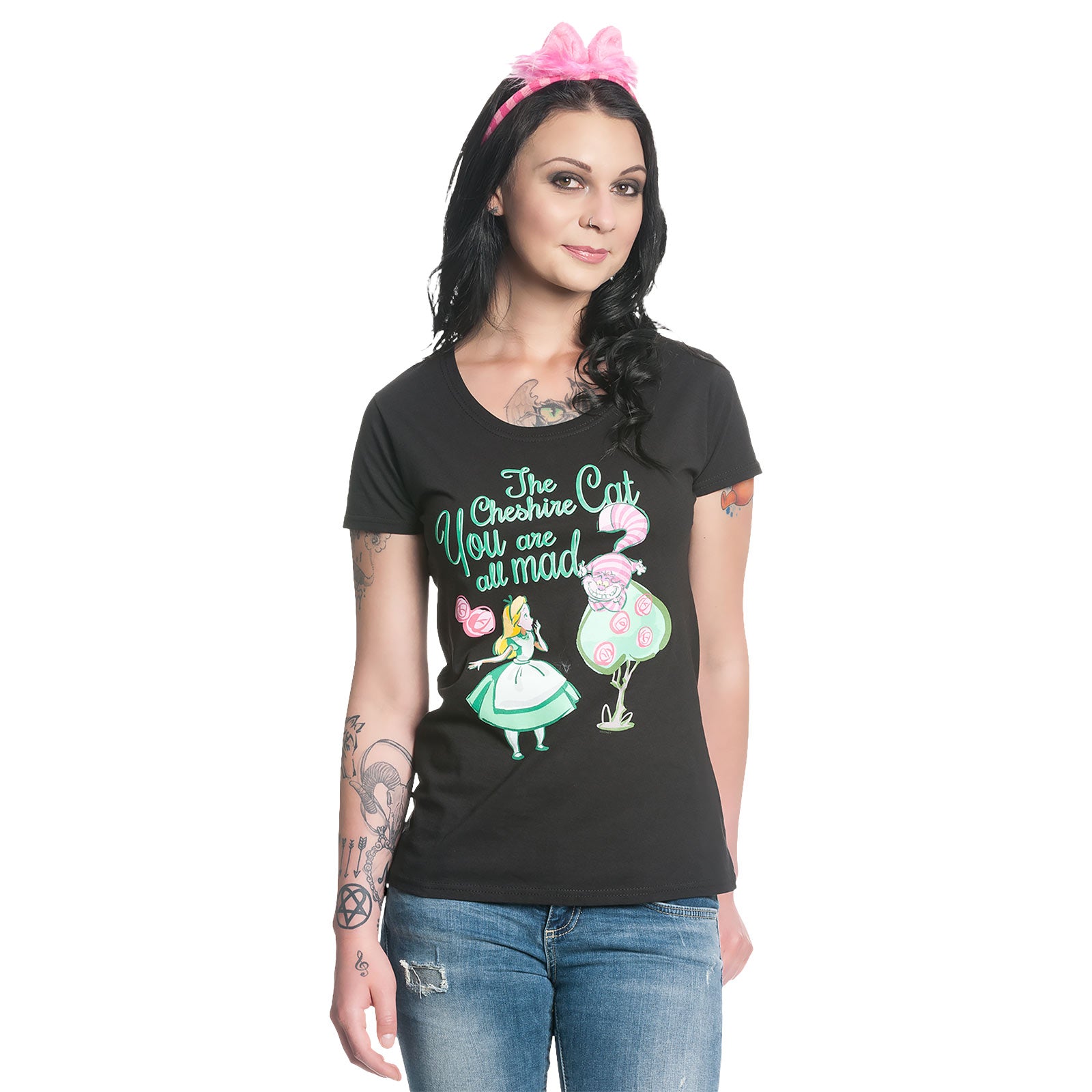 Produktbild Alice im Wunderland - All Mad T-Shirt Damen schwarz