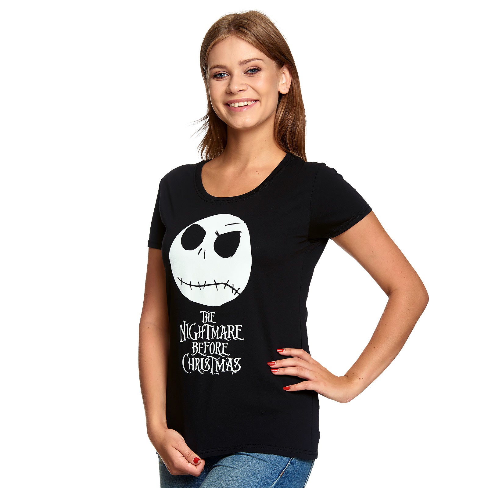 Produktbild Nightmare Before Christmas - Jack Skull T-Shirt Damen schwarz