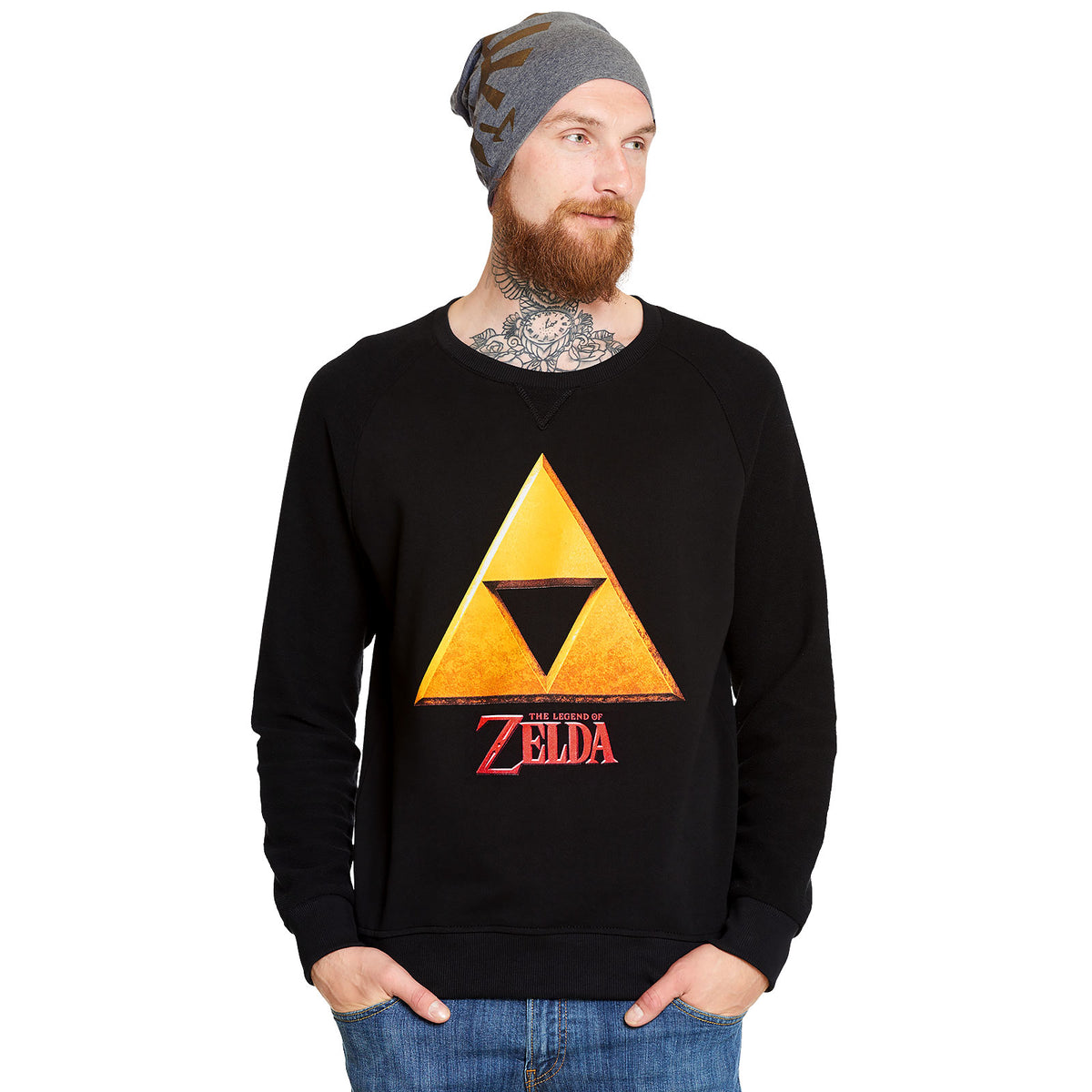 Produktbild Zelda - Triforce Hyrule Logo Sweater schwarz