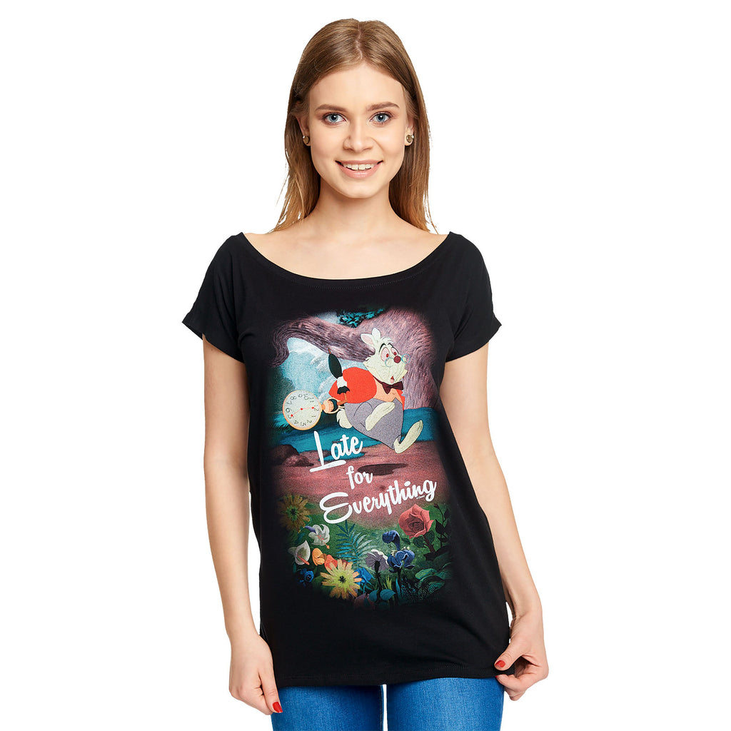 Product image Alice in Wonderland - Late T-Shirt Women's Loose Fit Black