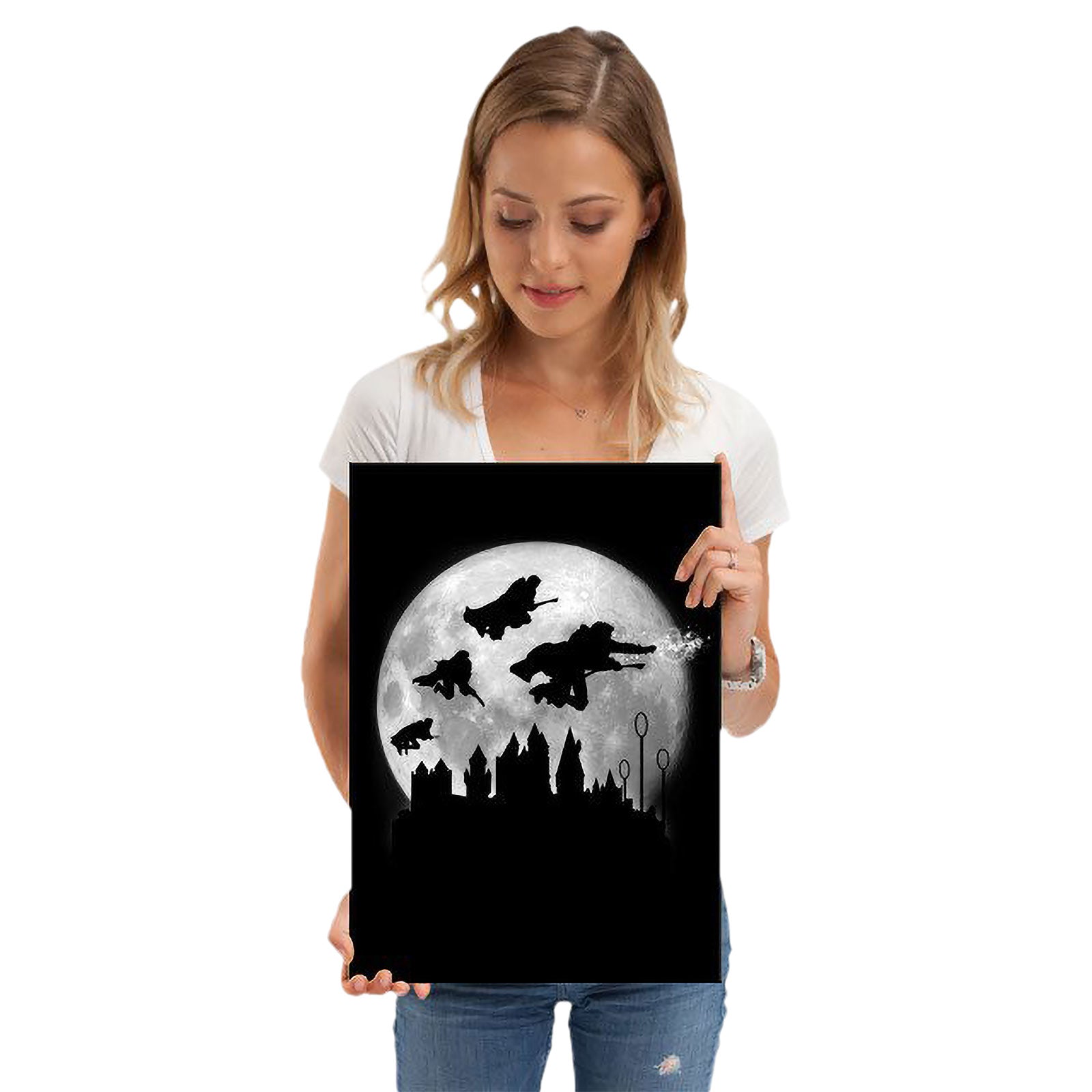Produktbild Magic Flight at Night Metall Poster für Harry Potter Fans