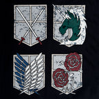 Produktbild Attack on Titan - Military Divisions Shields T-Shirt