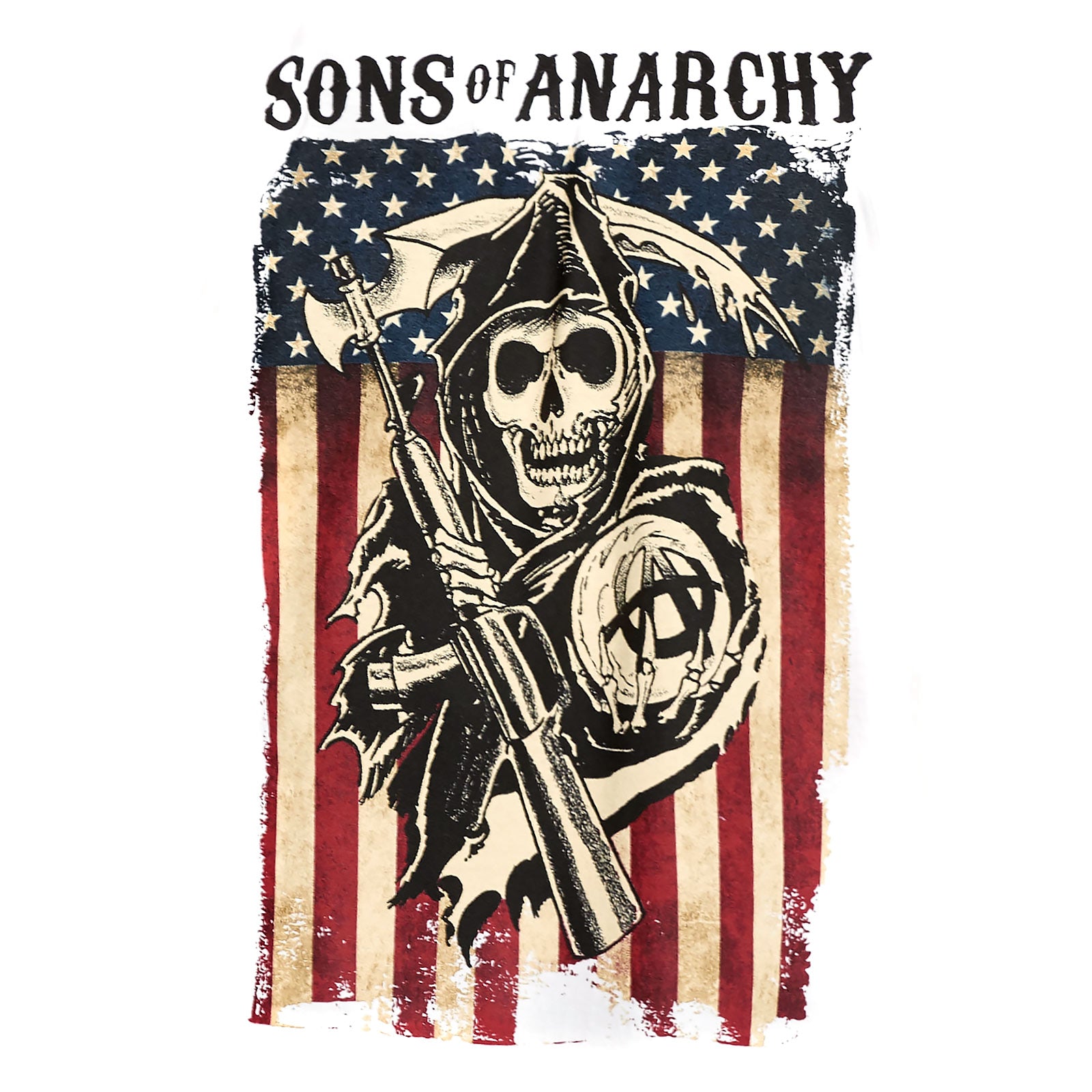 Produktbild Sons of Anarchy - Reaper Flag T-Shirt weiß