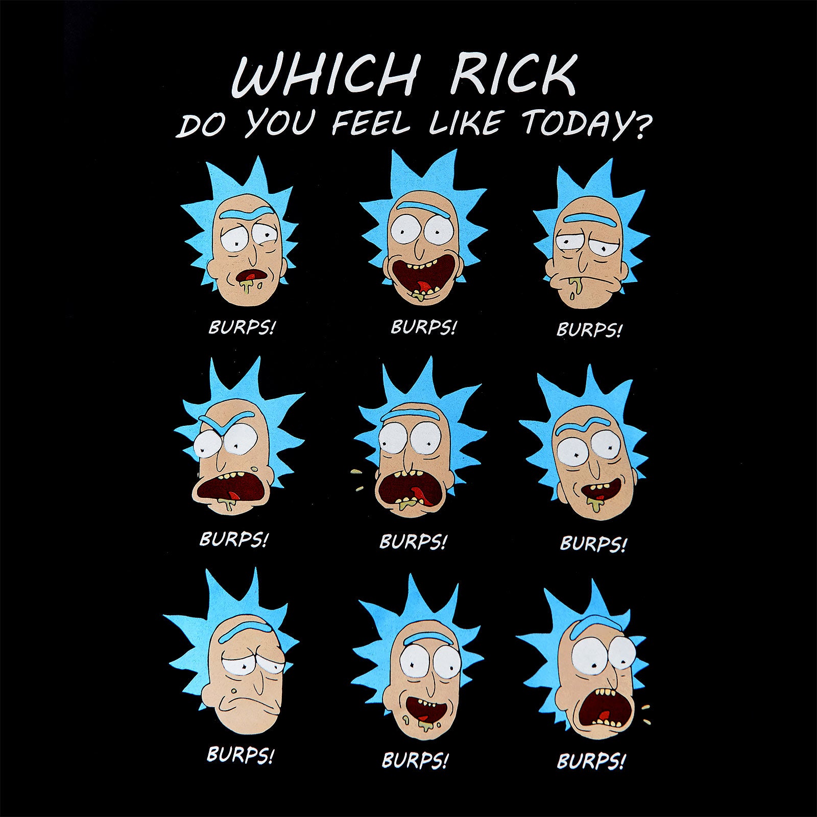 Product image Rick and Morty - Emotions of Rick T-Shirt black