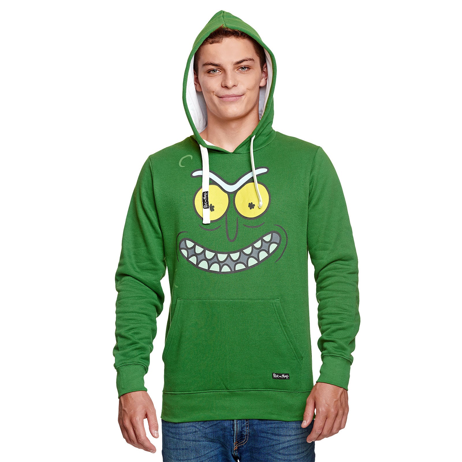 Produktbild Rick and Morty - Pickle Rick Face Hoodie grün