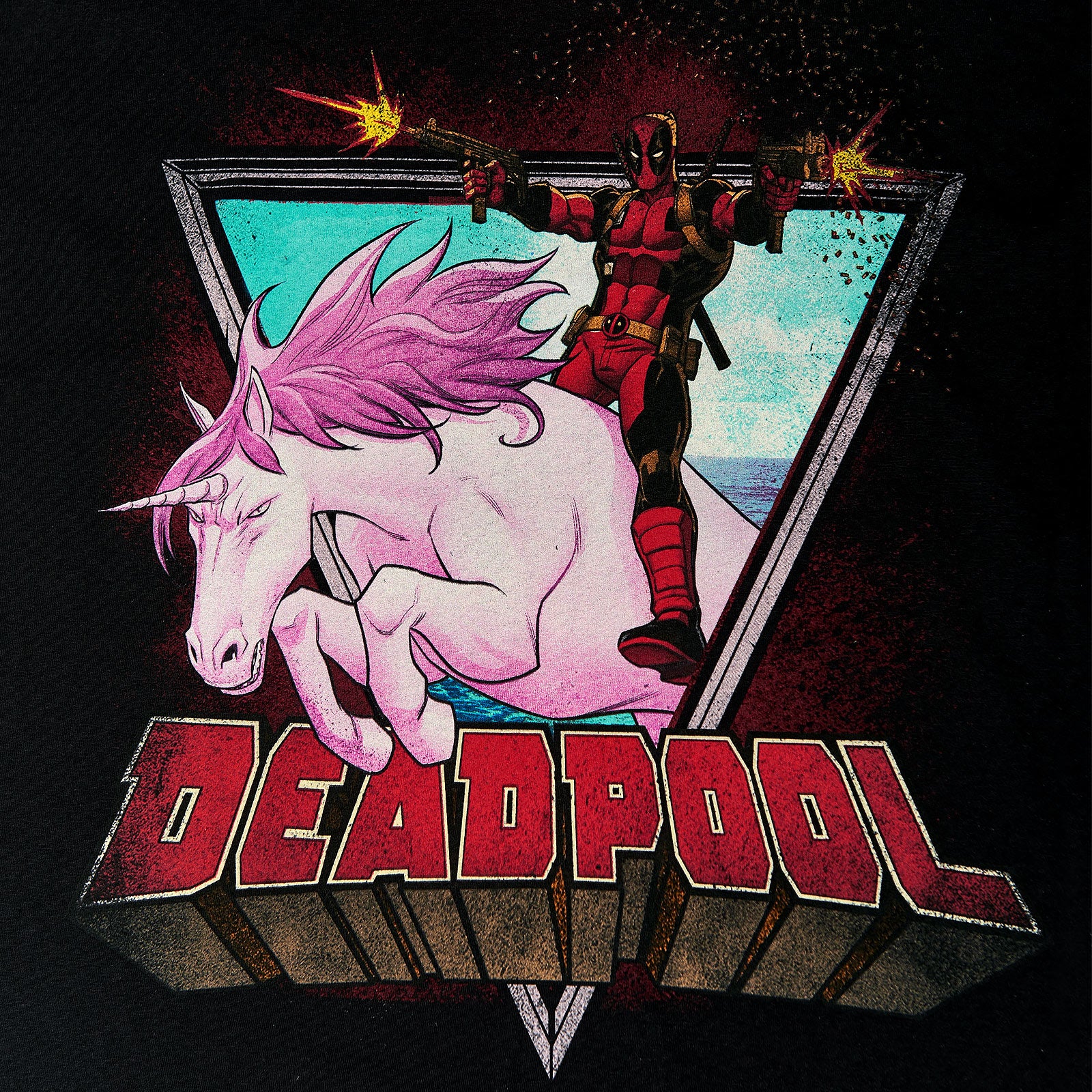 Produktbild Deadpool - Unicorn Ride T-Shirt schwarz