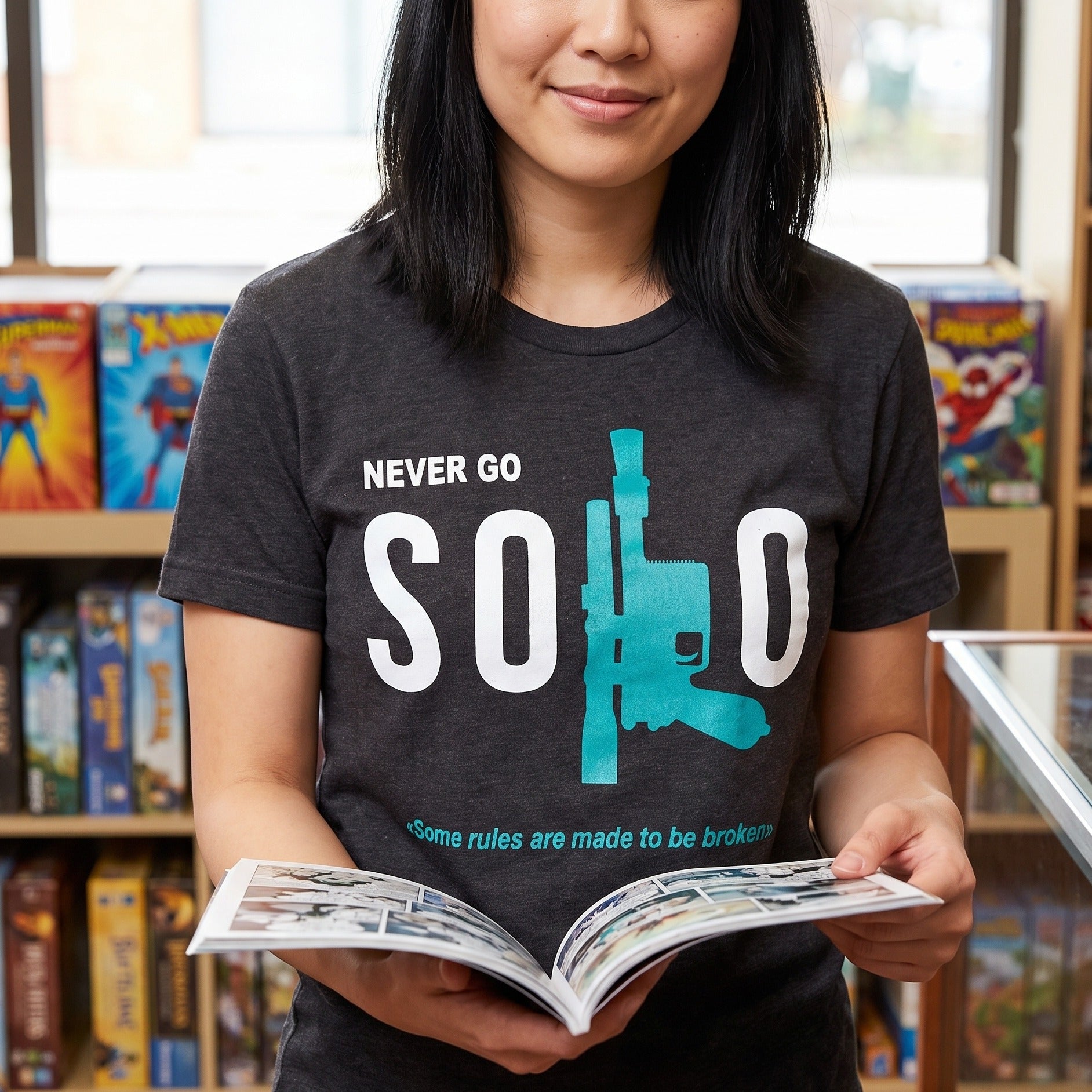 Produktbild Star Wars - Never Go Solo T-Shirt grau