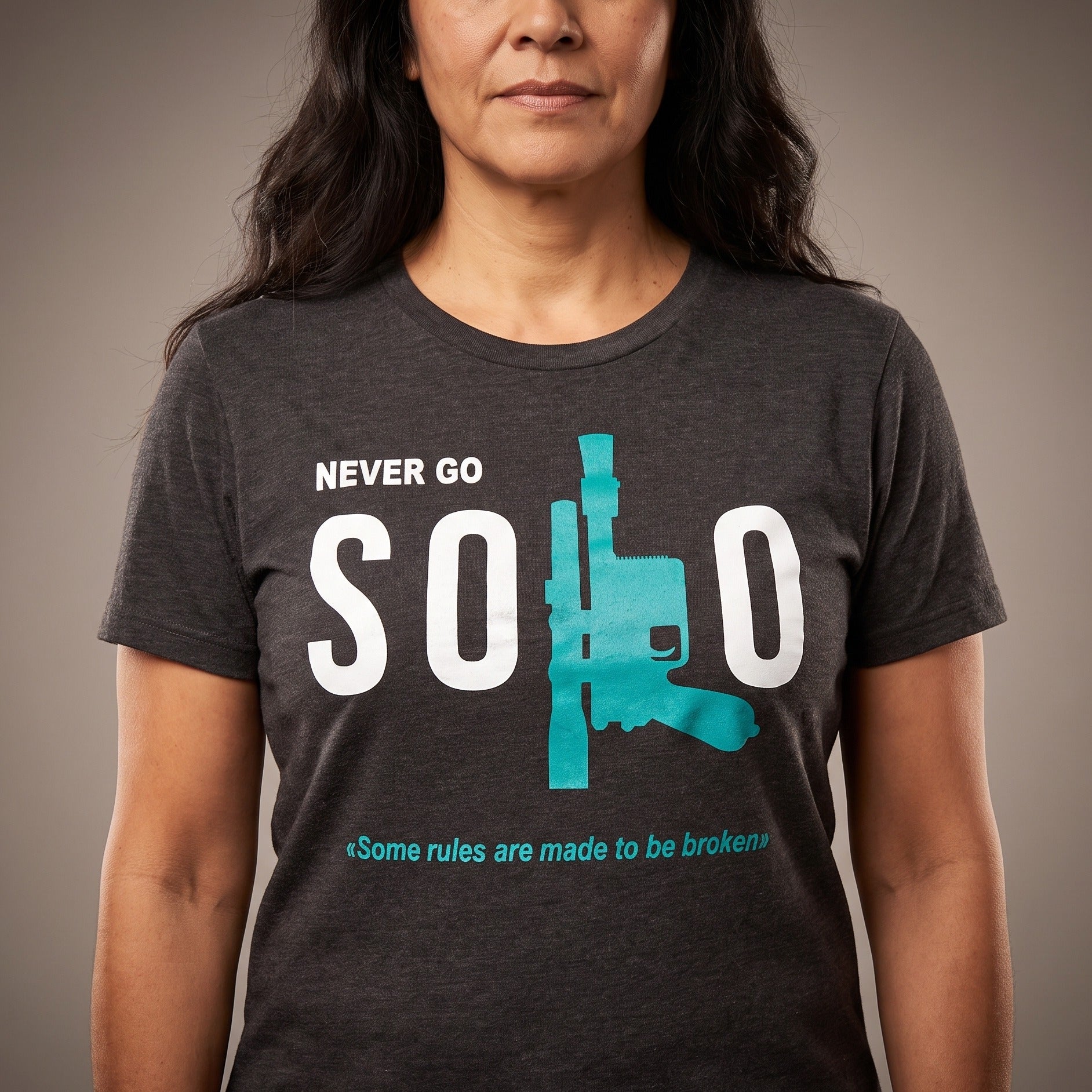Produktbild Star Wars - Never Go Solo T-Shirt grau