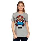 Produktbild Super Mario - Jump Pixel T-Shirt Damen grau