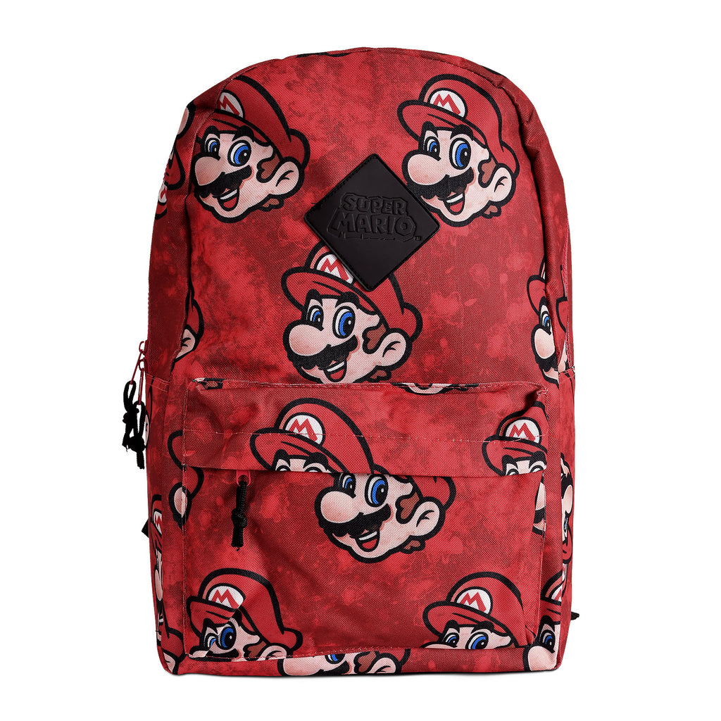 Super Mario - Faces Rucksack rot