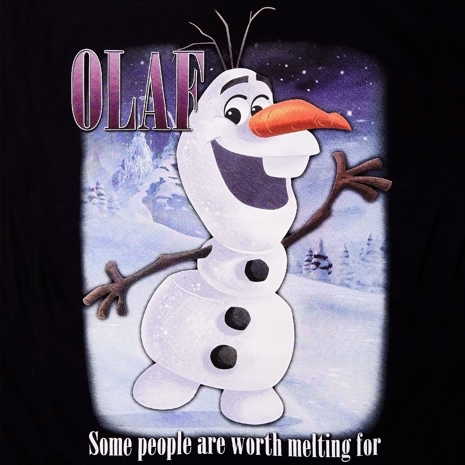 Product image Frozen - Olaf Worth Melting For T-Shirt Black