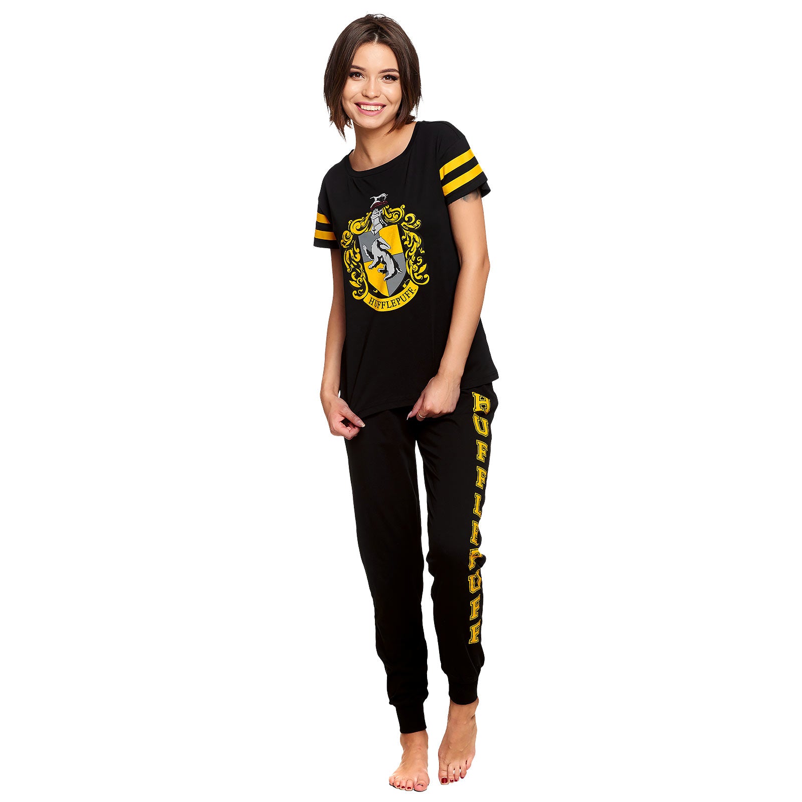 Produktbild Harry Potter - Hufflepuff Wappen Pyjama Damen
