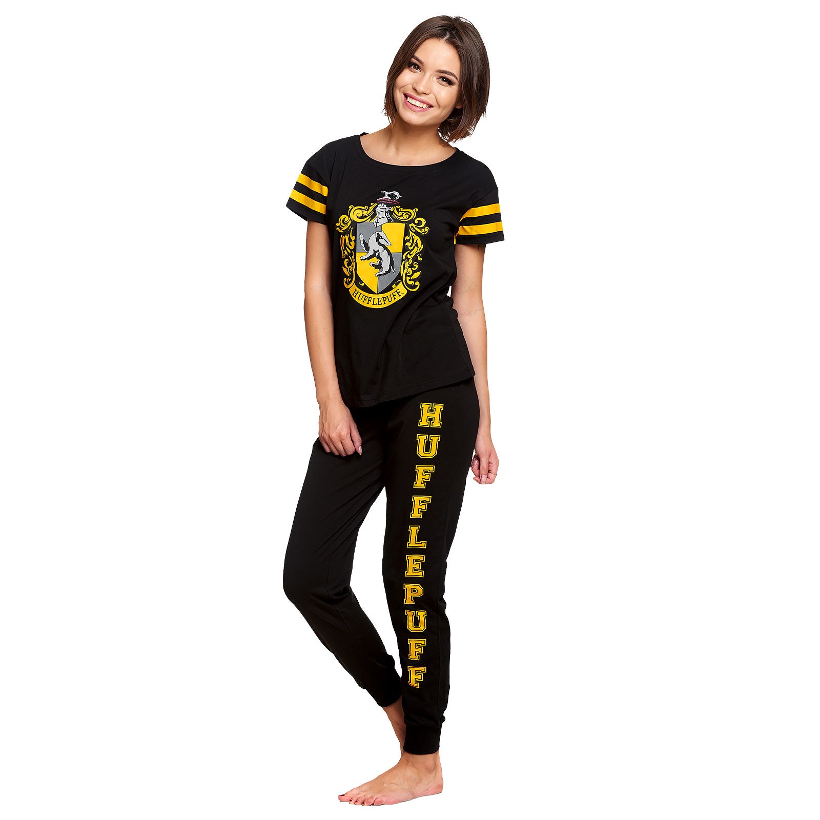Produktbild Harry Potter - Hufflepuff Wappen Pyjama Damen