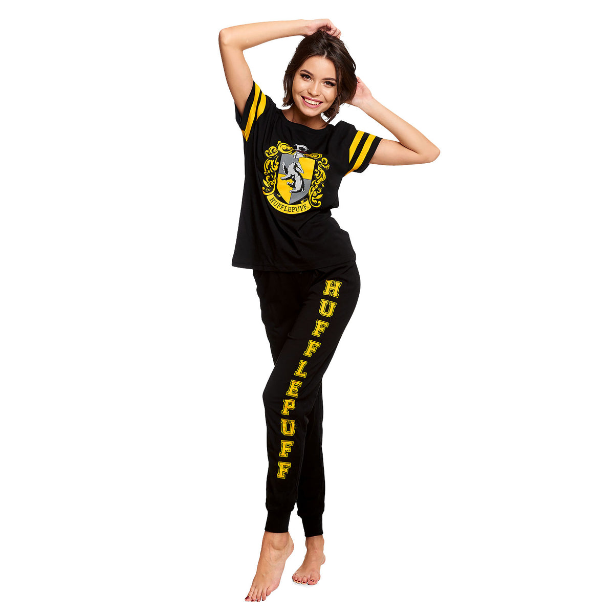 Produktbild Harry Potter - Hufflepuff Wappen Pyjama Damen