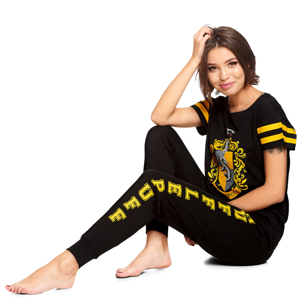 Produktbild Harry Potter - Hufflepuff Wappen Pyjama Damen