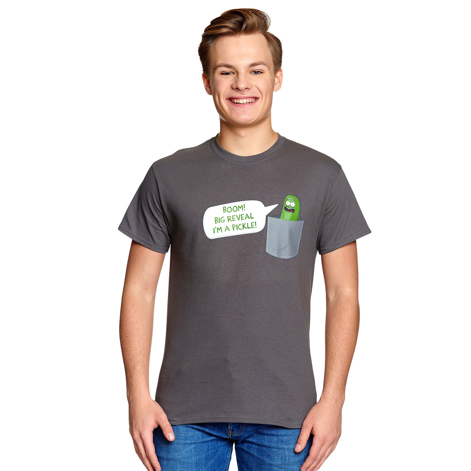 Produktbild Rick and Morty - Pocket Pickle Rick T-Shirt grau