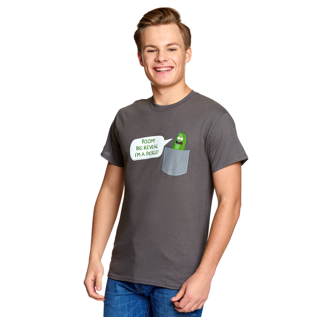 Produktbild Rick and Morty - Pocket Pickle Rick T-Shirt grau