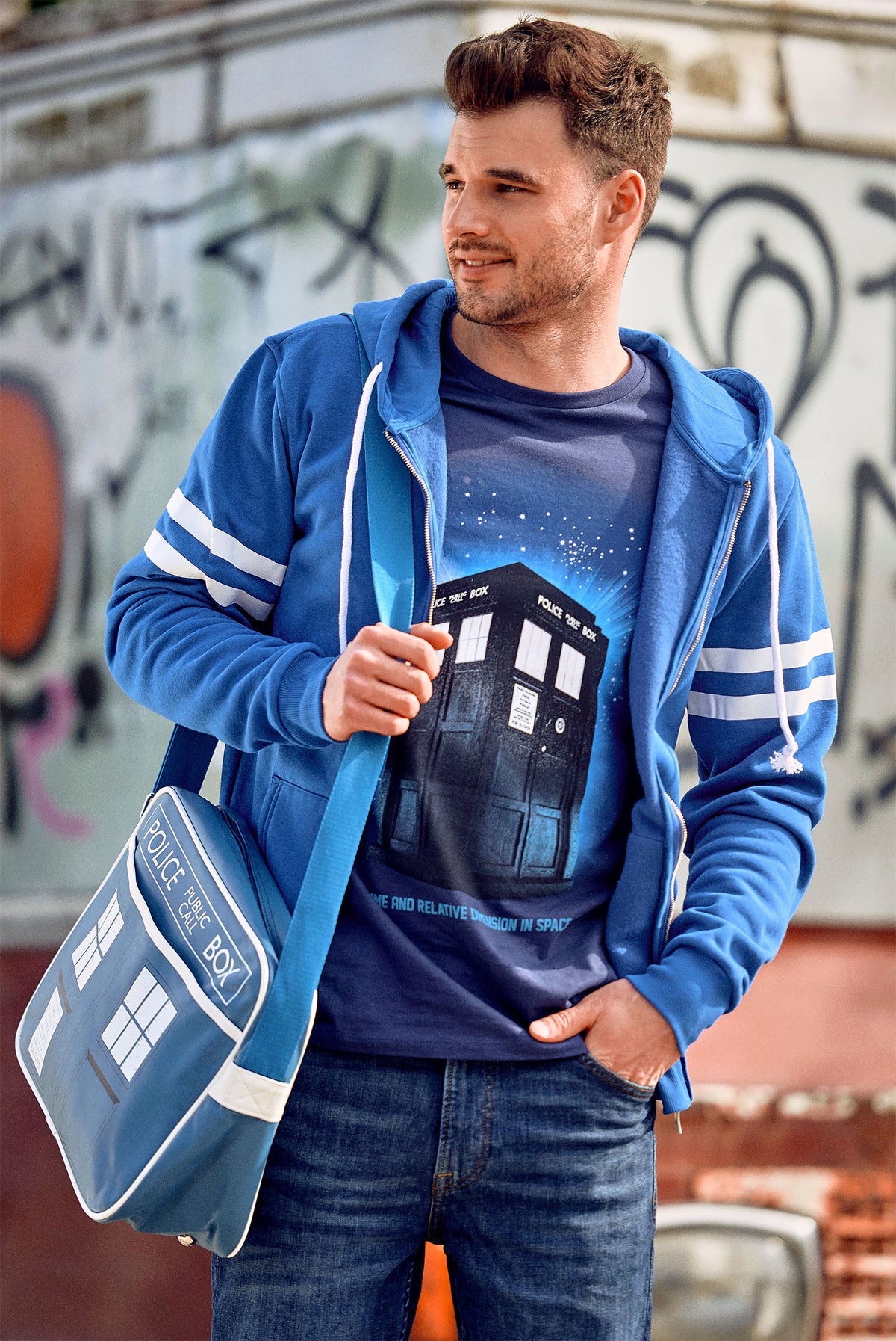 Produktbild Doctor Who - Tardis Kapuzenjacke blau