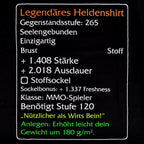 Produktbild Level-120-Item Legendäres Helden T-Shirt schwarz