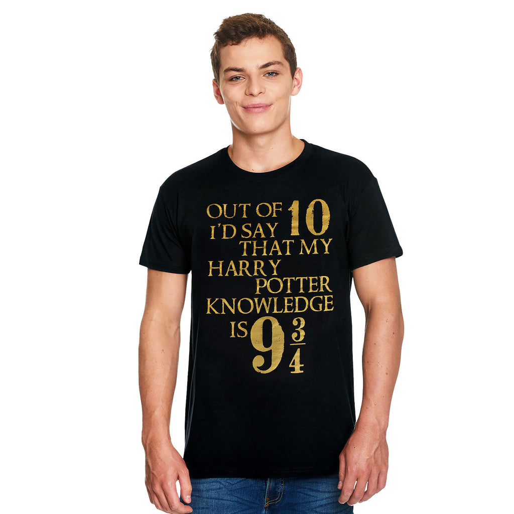 Produktbild Harry Potter - Knowledge 9 3/4 Out of 10 T-Shirt schwarz