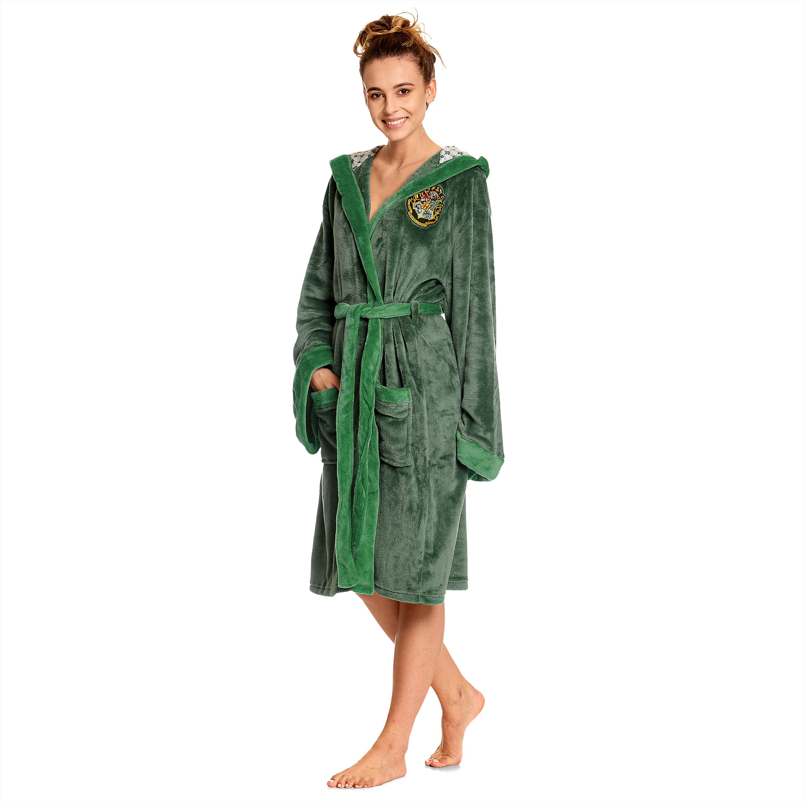 Produktbild Harry Potter - Slytherin Wappen Bademantel grün