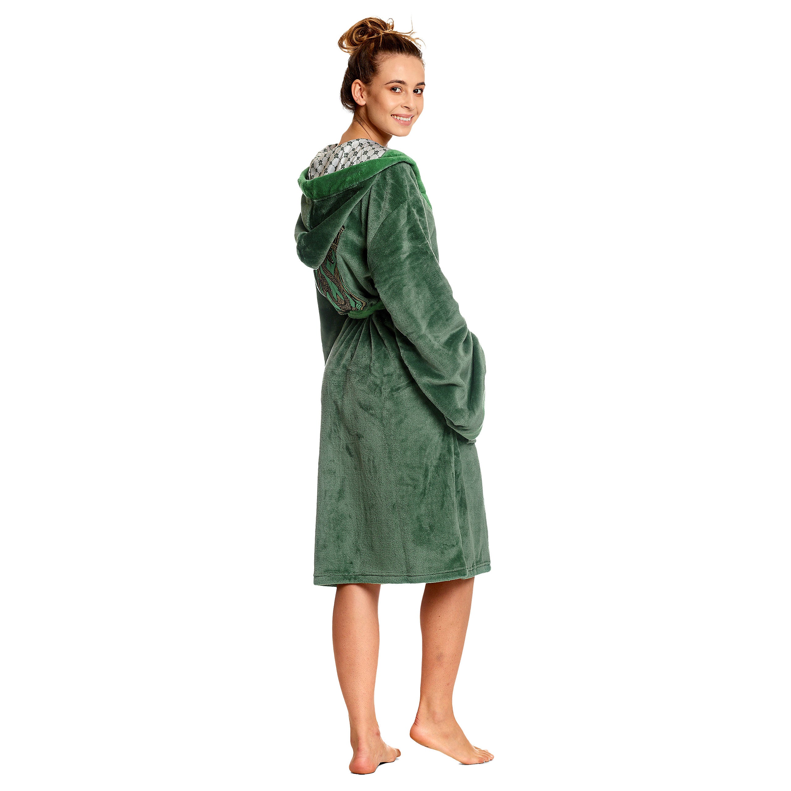 Produktbild Harry Potter - Slytherin Wappen Bademantel grün
