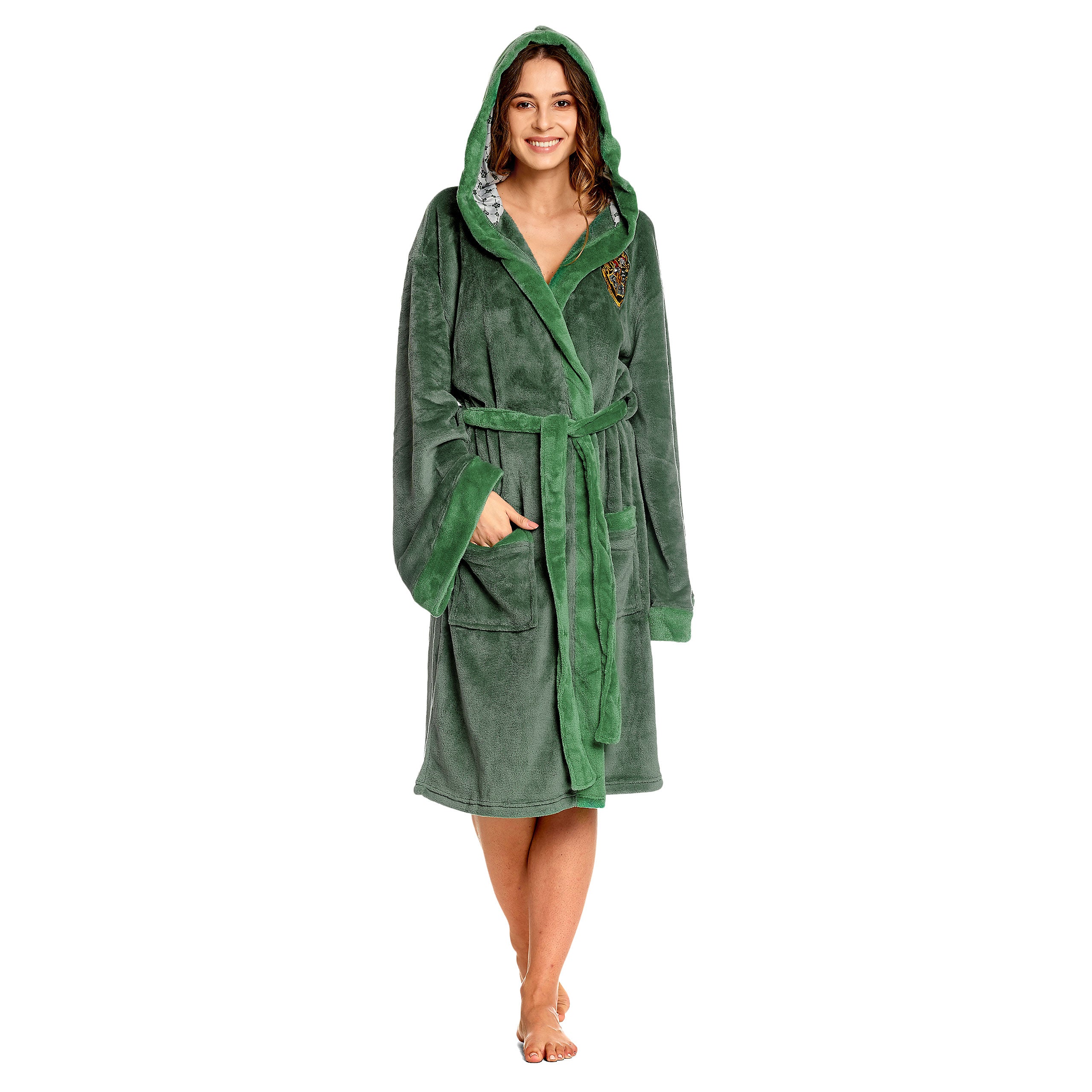 Produktbild Harry Potter - Slytherin Wappen Bademantel grün
